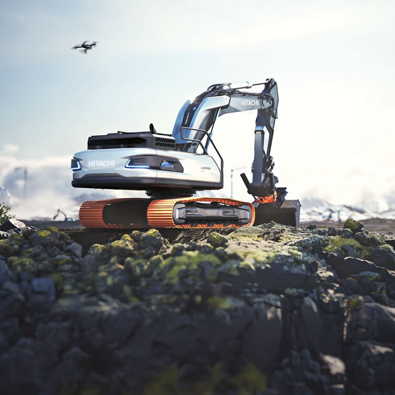 Unveiling LANDCROS One excavator concept - HitachiCM Europe